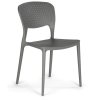 Plastová jídelní židle EASY, šedá, 4 ks