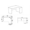 rohovy kancelarsky psaci stul mirelli 140x120 cm pravy bila dub sonoma 67082