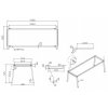 jednaci kancelarsky stul primo basic 200x90 cm sedostribrna podnoz seda 117466