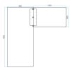 rohovy kancelarsky stul primo flexible 180x180 cm dub prirodni 40068