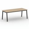 Jednací kancelářský stůl PRIMO BASIC, 200x90 cm, černá podnož, buk