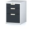 dilensky zasuvkovy box na naradi mechanic 3 zasuvky 480 x 600 x 662 mm antracitove dvere 55028