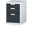 dilensky zasuvkovy box na naradi mechanic 3 zasuvky 480 x 600 x 662 mm modre dvere 18061