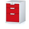 dilensky zasuvkovy box na naradi mechanic 3 zasuvky 480 x 600 x 662 mm cervene dvere 18062