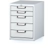 dilensky zasuvkovy box na naradi mechanic 5 zasuvek 480 x 600 x 662 mm sede dvere 18063