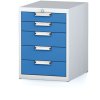 dilensky zasuvkovy box na naradi mechanic 5 zasuvek 480 x 600 x 662 mm modre dvere 18065