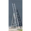Hliníkový trojdílný žebřík ALVE EUROSTYL s úpravou na schody, 3x8 příček, délka 5,13 m