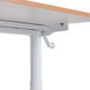Výškově nastavitelný stůl pro děti 1200 x 600 mm, ruční, 490 - 700 mm, bílý