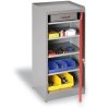 dilenska policova skrinka na naradi 3 police 1 zasuvka 450 x 450 x 1020 mm cervene dvere 5899