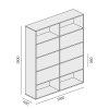 siroky kancelarsky policovy regal layers 6 boxu 1582 x 400 x 1905 mm bila 44285