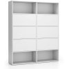 siroky kancelarsky policovy regal layers 6 boxu 1582 x 400 x 1905 mm bila 22078