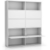 siroky kancelarsky policovy regal layers 6 boxu 1582 x 400 x 1905 mm bila 22076