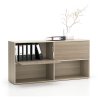 kancelarsky policovy regal layers dlouhy 2 boxy 1582 x 400 x 777 mm dub prirodni dub moreny 22122