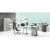 kancelarsky psaci stul single layers bez prepazek bila seda 29981