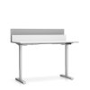 vyskove nastavitelny stul single layers 160x80 cm 2 motory s prepazkami bila seda 100266