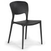 Plastová jídelní židle EASY 3+1 ZDARMA, černá