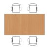 jidelni stul trivia 160x80 cm seda podnoz buk 119936