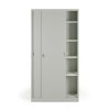kovova skrin s posuvnymi dvermi demontovana 4 police 1000 x 1990 x 450 mm svetle seda 26978