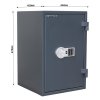Ohnivzdorný nábytkový trezor FIRE HERO 65 EL, 670 x 440 x 450 mm, elektronický zámek