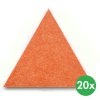 akusticky panel samolepici trojuhelnik 20x20x20 cm 20 ks oranzova 116194
