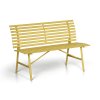 kovova zahradni lavicka spring zluta 30752