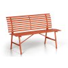 kovova zahradni lavicka spring oranzova 30754