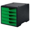 tridici box 5 zasuvek cerna zelena 30662