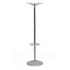 kovovy stojanovy vesak s plastovymi hacky chrom sedy 33595