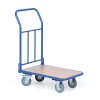 plosinovy vozik s vyplni a sklopnym madlem plosina 450x700 mm nosnost 200 kg kola 125 mm s sedou pryzi 83116