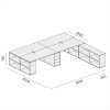 Kancelářský psací stůl s úložným prostorem BLOCK B05, dub přírodní/grafit