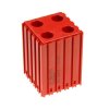 plastovy box pro nastroj s kuzelovou stopkou morse m1 50x50 modul 5x5 4 dutiny cervena 35575