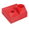 Plastový box pro ukládání vrtáků o průměru 1–13,5 mm, modul 20x5, 26 dutin, červená