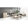 Stůl jednací SOLID + 1x přísed, 2100 x 1250 x 743 mm, dub přírodní