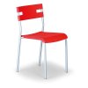 Sestava jídelní stůl 1200 m + 4 plastové židle LINDY červené ZDARMA