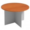Jednací stůl s kulatou deskou PRIMO FLEXI, průměr 1200 mm, šedá / třešeň
