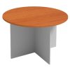 Jednací stůl s kulatou deskou PRIMO GRAY, průměr 120 cm, šedá/třešeň