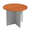 Jednací stůl s kulatou deskou PRIMO GRAY, průměr 100 cm, šedá/třešeň