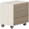 pojizdna skrinka na koleckach layers kratka 3 zasuvky 600 x 400 x 575 mm dub prirodni dub moreny 22173