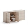 skrinka nizka s dvirky block wood 34336