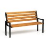 Venkovní lavička CITY s opěradlem, 1660 mm, limba