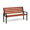 venkovni lavicka city s operadlem 1660 mm mahagon tmavy 47867