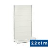 prodejni regal jednostranny perfo steny 2200 x 1000 x 450 mm zakladni bila 140818