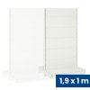 prodejni regal oboustranny plne steny 1900 x 1000 x 900 mm pridavny bila 140886
