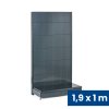 prodejni regal jednostranny perfo steny 1900 x 1000 x 450 mm zakladni antracit 140812