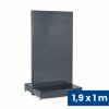 prodejni regal oboustranny plne steny 1900 x 1000 x 900 mm zakladni antracit 140919