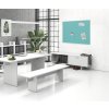 akusticky panel na stenu 120 x 80 cm kulate rohy svetle modra 54680