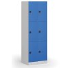 satni skrinka s uloznymi boxy 3 boxy 1850 x 300 x 500 mm demont kodovy zamek cervene dvere 128088