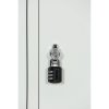 Šatní skříňka s úložnými boxy, 4 boxy, 1850 x 300 x 500 mm, otočný zámek, modré dveře