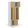 kovova satni skrinka z 4 oddily 1850 x 600 x 500 mm demont kodovy zamek laminovane dvere orech 131504