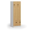 kovova satni skrinka z 4 oddily 1850 x 600 x 500 mm mechanicky kodovy zamek laminovane dvere buk 111003